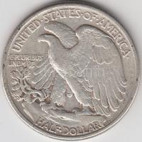 Amerikai Egyesült Államok 1942. 1/2$ Ag &quot;Walking Liberty&quot; T:3 &lt;br/&gt;USA 1942. 1/2$ Ag &quot;Walking Liberty&quot; C:F &lt;br/&gt;Krause KM#142