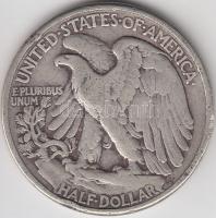 Amerikai Egyesült Államok 1942. 1/2$ Ag &quot;Walking Liberty&quot; T:3 &lt;br/&gt;USA 1942. 1/2$ Ag &quot;Walking Liberty&quot; C:F &lt;br/&gt;Krause KM#142