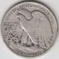 Amerikai Egyesült Államok 1942. 1/2$ Ag &quot;Walking Liberty&quot; T:3 &lt;br/&gt;USA 1942. 1/2$ Ag &quot;Walking Liberty&quot; C:F &lt;br/&gt;Krause KM#142