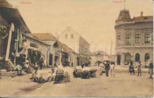 Zalatna, Piac tér / market square, shops (EK)