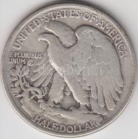 Amerikai Egyesült Államok 1942. 1/2$ Ag &quot;Walking Liberty&quot; T:3 &lt;br/&gt;USA 1942. 1/2$ Ag &quot;Walking Liberty&quot; C:F &lt;br/&gt;Krause KM#142