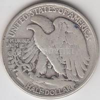 Amerikai Egyesült Államok 1942. 1/2$ Ag &quot;Walking Liberty&quot; T:3 &lt;br/&gt;USA 1942. 1/2$ Ag &quot;Walking Liberty&quot; C:F &lt;br/&gt;Krause KM#142