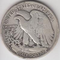 Amerikai Egyesült Államok 1943. 1/2$ Ag &quot;Walking Liberty&quot; T:3 &lt;br/&gt;USA 1943. 1/2$ Ag &quot;Walking Liberty&quot; C:F &lt;br/&gt;Krause KM#142