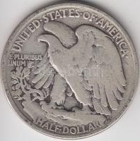 Amerikai Egyesült Államok 1943. 1/2$ Ag "Walking Liberty" T:3 USA 1943. 1/2$ Ag "Walking Liberty" C:F Krause KM#142