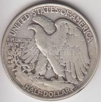 Amerikai Egyesült Államok 1943. 1/2$ Ag &quot;Walking Liberty&quot; T:3 &lt;br/&gt;USA 1943. 1/2$ Ag &quot;Walking Liberty&quot; C:F &lt;br/&gt;Krause KM#142