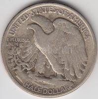 Amerikai Egyesült Államok 1943. 1/2$ Ag &quot;Walking Liberty&quot; T:3 &lt;br/&gt;USA 1943. 1/2$ Ag &quot;Walking Liberty&quot; C:F &lt;br/&gt;Krause KM#142