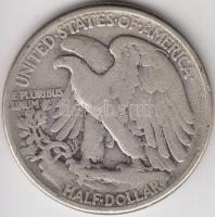 Amerikai Egyesült Államok 1943. 1/2$ Ag &quot;Walking Liberty&quot; T:3 &lt;br/&gt;USA 1943. 1/2$ Ag &quot;Walking Liberty&quot; C:F &lt;br/&gt;Krause KM#142