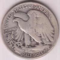 Amerikai Egyesült Államok 1943. 1/2$ Ag &quot;Walking Liberty&quot; T:3 &lt;br/&gt;USA 1943. 1/2$ Ag &quot;Walking Liberty&quot; C:F &lt;br/&gt;Krause KM#142