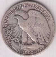 Amerikai Egyesült Államok 1943. 1/2$ Ag &quot;Walking Liberty&quot; T:3 &lt;br/&gt;USA 1943. 1/2$ Ag &quot;Walking Liberty&quot; C:F &lt;br/&gt;Krause KM#142