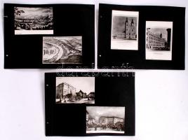 cca 1970 Pest, Buda és Duna az 1600-1860 közötti időszakban, metszetek reprodukciója a FŐFOTÓ archív...