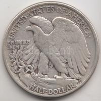 Amerikai Egyesült Államok 1944. 1/2$ Ag &quot;Walking Liberty&quot; T:3 &lt;br/&gt;USA 1944. 1/2$ Ag &quot;Walking Liberty&quot; C:F &lt;br/&gt;Krause KM#142