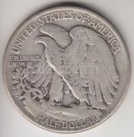 Amerikai Egyesült Államok 1945. 1/2$ Ag &quot;Walking Liberty&quot; T:3 &lt;br/&gt;USA 1945. 1/2$ Ag &quot;Walking Liberty&quot; C:F &lt;br/&gt;Krause KM#142