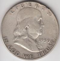 Amerikai Egyesült Államok 1950. 1/2$ Ag &quot;Franklin&quot; T:3 &lt;br/&gt;USA 1950. Half Dollar Ag &quot;Franklin&quot; C:F &lt;br/&gt;Krause KM# 199