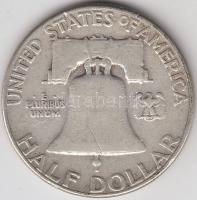 Amerikai Egyesült Államok 1950. 1/2$ Ag "Franklin" T:3
USA 1950. Half Dollar Ag "Fran...