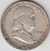 Amerikai Egyesült Államok 1950. 1/2$ Ag &quot;Franklin&quot; T:3 &lt;br/&gt;USA 1950. Half Dollar Ag &quot;Franklin&quot; C:F &lt;br/&gt;Krause KM# 199