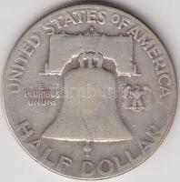 Amerikai Egyesült Államok 1951S 1/2$ Ag "Franklin" T:3
USA 1951S Half Dollar Ag "Fran...