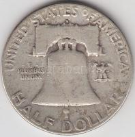 Amerikai Egyesült Államok 1951S 1/2$ Ag "Franklin" T:3
USA 1951S Half Dollar Ag "Fran...