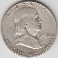 Amerikai Egyesült Államok 1952. 1/2$ Ag &quot;Franklin&quot; T:3 &lt;br/&gt;USA 1952. Half Dollar Ag &quot;Franklin&quot; C:F &lt;br/&gt;Krause KM# 199