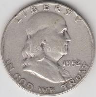 Amerikai Egyesült Államok 1952D 1/2$ Ag &quot;Franklin&quot; T:3 &lt;br/&gt;USA 1952D Half Dollar Ag &quot;Franklin&quot; C:F &lt;br/&gt;Krause KM# 199