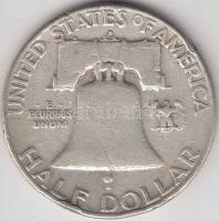 Amerikai Egyesült Államok 1952D 1/2$ Ag "Franklin" T:3
USA 1952D Half Dollar Ag "Fran...