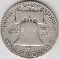 Amerikai Egyesült Államok 1952D 1/2$ Ag "Franklin" T:3
USA 1952D Half Dollar Ag "Fran...