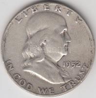 Amerikai Egyesült Államok 1952D 1/2$ Ag &quot;Franklin&quot; T:3 &lt;br/&gt;USA 1952D Half Dollar Ag &quot;Franklin&quot; C:F &lt;br/&gt;Krause KM# 199