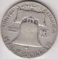 Amerikai Egyesült Államok 1952D 1/2$ Ag "Franklin" T:3
USA 1952D Half Dollar Ag "Fran...