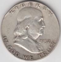 Amerikai Egyesült Államok 1952S 1/2$ Ag &quot;Franklin&quot; T:3 &lt;br/&gt;USA 1952S Half Dollar Ag &quot;Franklin&quot; C:F &lt;br/&gt;Krause KM# 199