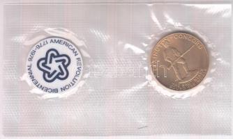 Amerikai Egyesült Államok 1975. "Lexington Concord" aranyozott emlékérem (38mm) érmés bély...