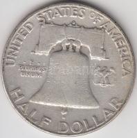 Amerikai Egyesült Államok 1953D 1/2$ Ag "Franklin" T:3
USA 1953D Half Dollar Ag "Fran...