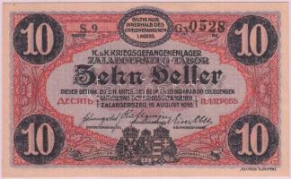 Zalaegerszeg / hadifogolytábor 1916. június 1. 10f arab sorozat és sorszámmal S Gy jelzéssel T:I