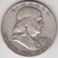 Amerikai Egyesült Államok 1957D 1/2$ Ag "Franklin" T:3
USA 1957D Half Dollar Ag "Fran...