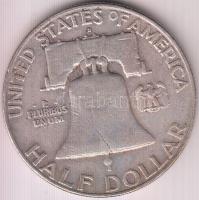 Amerikai Egyesült Államok 1958D 1/2$ Ag "Franklin" T:3
USA 1958D Half Dollar Ag "Fran...