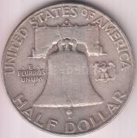 Amerikai Egyesült Államok 1959D 1/2$ Ag "Franklin" T:3
USA 1959D Half Dollar Ag "Fran...