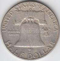 Amerikai Egyesült Államok 1961D 1/2$ Ag "Franklin" T:3
USA 1961D Half Dollar Ag "Fran...