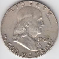 Amerikai Egyesült Államok 1962D 1/2$ Ag &quot;Franklin&quot; T:3 &lt;br/&gt;USA 1962D Half Dollar Ag &quot;Franklin&quot; C:F &lt;br/&gt;Krause KM# 199