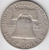 Amerikai Egyesült Államok 1962D 1/2$ Ag "Franklin" T:3
USA 1962D Half Dollar Ag "Fran...