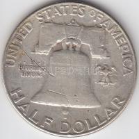 Amerikai Egyesült Államok 1963D 1/2$ Ag "Franklin" T:3
USA 1963D Half Dollar Ag "Fran...