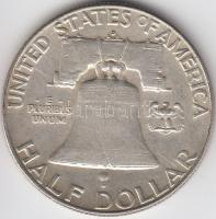 Amerikai Egyesült Államok 1963D 1/2$ Ag "Franklin" T:3
USA 1963D Half Dollar Ag "Fran...