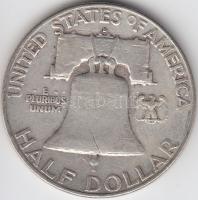 Amerikai Egyesült Államok 1963D 1/2$ Ag "Franklin" T:3
USA 1963D Half Dollar Ag "Fran...