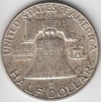 Amerikai Egyesült Államok 1963D 1/2$ Ag "Franklin" T:3
USA 1963D Half Dollar Ag "Fran...