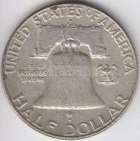 Amerikai Egyesült Államok 1963D 1/2$ Ag "Franklin" T:3
USA 1963D Half Dollar Ag "Fran...