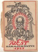 1925 Az Est hármaskönyve című könyv elő és hátlapja belső oldalán a Dreher Bak sör reklámjával &lt;br/&gt;szignált Gara Arnold