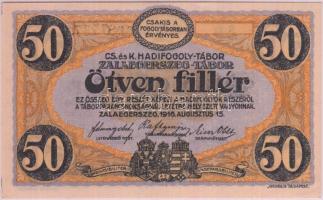 Zalaegerszeg / hadifogolytábor 1916. június 1. 50f arab sorozat és sorszámmal S Gy jelzéssel T:I-