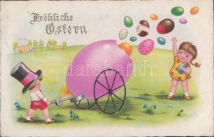 Easter, egg cannon, litho