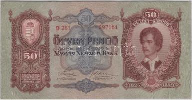 1932. 50P (5x) egymás utáni sorszámmal T:I-