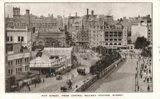 Sydney Pitt street from central railway station, Hotel Sydney (small tear)