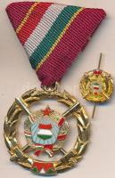 1979. &quot;Fegyverbarátságért Érdemérem arany fokozata&quot; aranyozott Br kitüntetés miniatűrrel T:1 &lt;br/&gt;Hungary 1979. &quot;Medal for Weapon Friendship, Gold Grade&quot; C:UNC