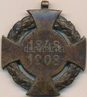 1908. "Polgári Jubileumi Kereszt" Br kitüntetés mellszalag nélkül T:2-
Hungary 1908. "...