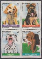1999 Kutyák sor négyestömbben Mi 2478-2481
